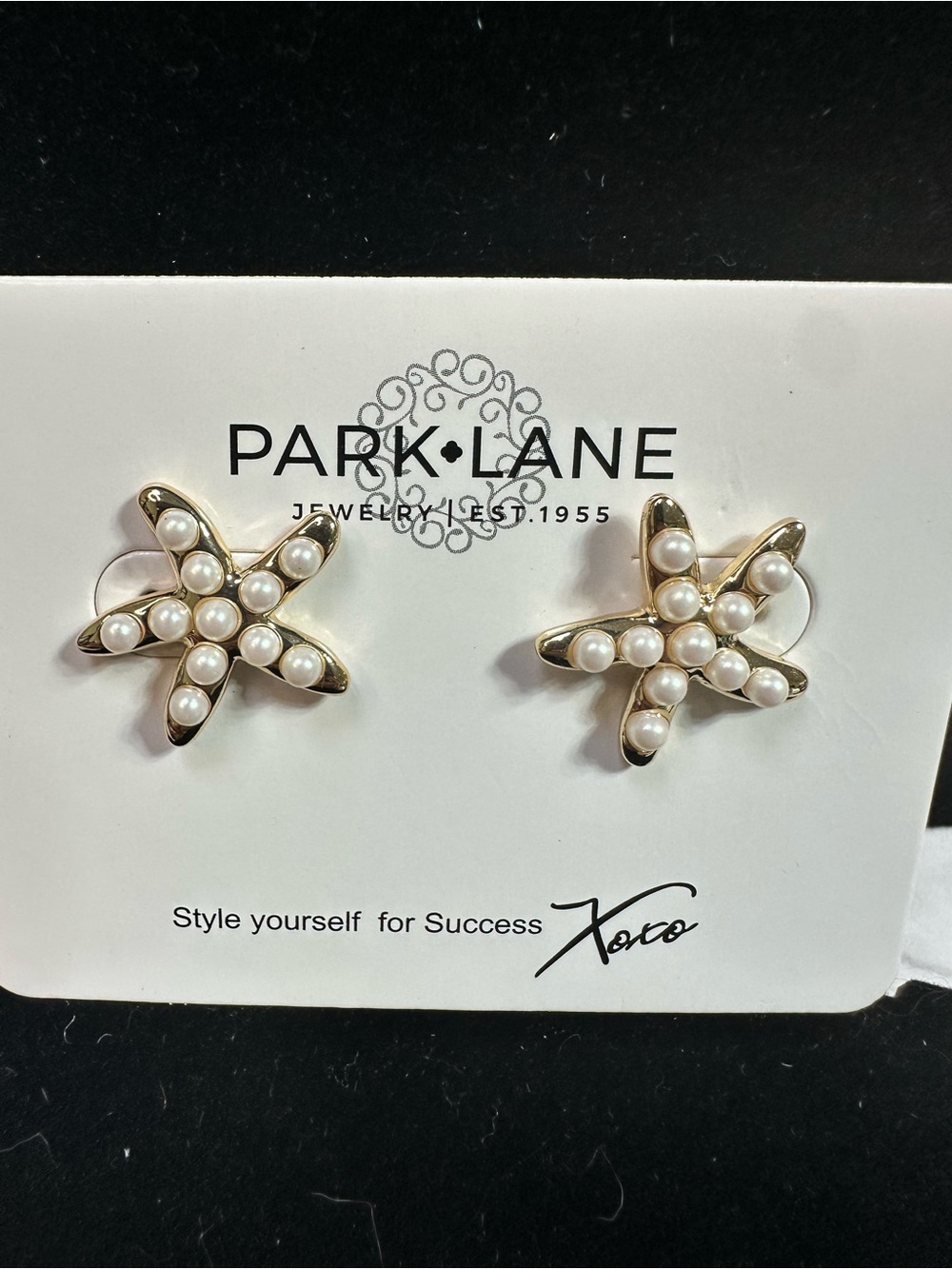 Park Lane Gold Starfish Pearl Studs